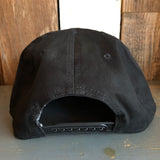 Hermosa Beach LIFEGUARD TOWER "OTTO COMFY FIT" 6 Panel Mid Profile Snapback Hat - Black