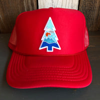 WILDERNESS TREE High Crown Trucker Hat - Red