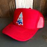 WILDERNESS TREE High Crown Trucker Hat - Red