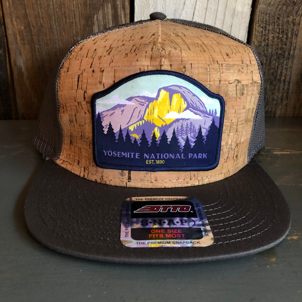 YOSEMITE NATIONAL PARK EST. 1890 Premium Cork Trucker Hat (Grey)