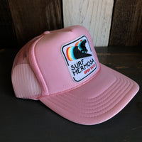SURF HERMOSA :: OPEN DAILY High Crown Trucker Hat - Pink