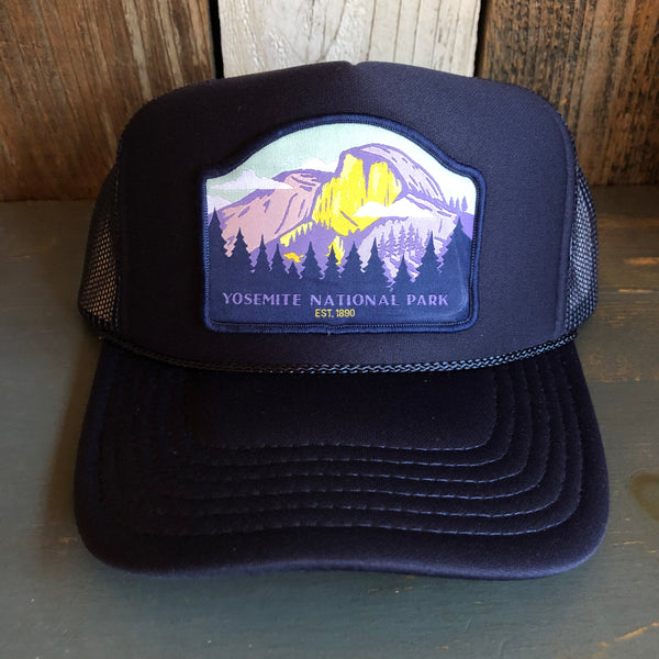YOSEMITE NATIONAL PARK Est.1890 High Crown Trucker Hat - Navy