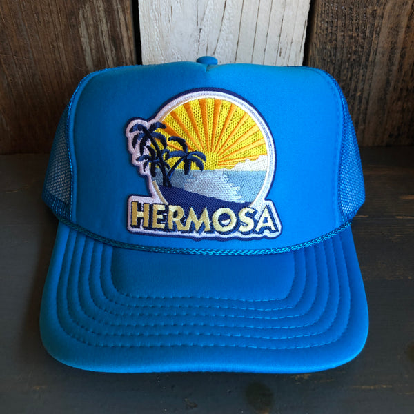 Hermosa Beach FIESTA Trucker Hat - Neon Blue