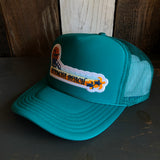 Hermosa Beach GOLDEN HOUR High Crown Trucker Hat - Jade Green