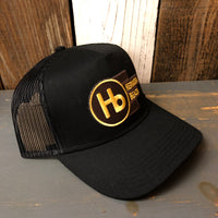 Hermosa Beach THE NEW STYLE - 5 Panel Mid Profile Mesh Back Trucker Hat - Black