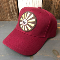 Hermosa Beach SUNBEAMS 6 Panel Mid Profile Baseball Cap - Maroon