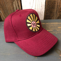 Hermosa Beach SUNBEAMS 6 Panel Mid Profile Baseball Cap - Maroon