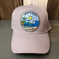 Hermosa Beach SHOREFRONT 6 Panel Mid Profile Baseball Cap - Grey