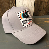 SURF HERMOSA :: OPEN DAILY 6 Panel Mid Profile Baseball Cap - Grey