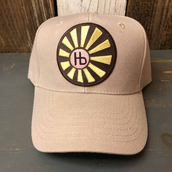 Hermosa Beach SUNBEAMS 6 Panel Mid Profile Baseball Cap - Khaki