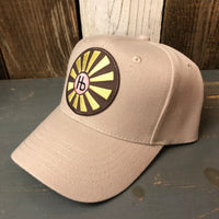 Hermosa Beach SUNBEAMS 6 Panel Mid Profile Baseball Cap - Khaki