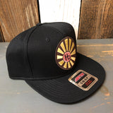 Hermosa Beach SUNBEAMS - 6 Panel Mid Profile Snapback Hat - Black