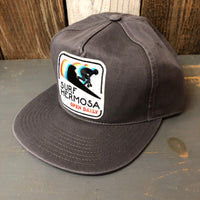 SURF HERMOSA :: OPEN DAILY - 5 Panel Low Profile Style Dad Hat - Charcoal Grey