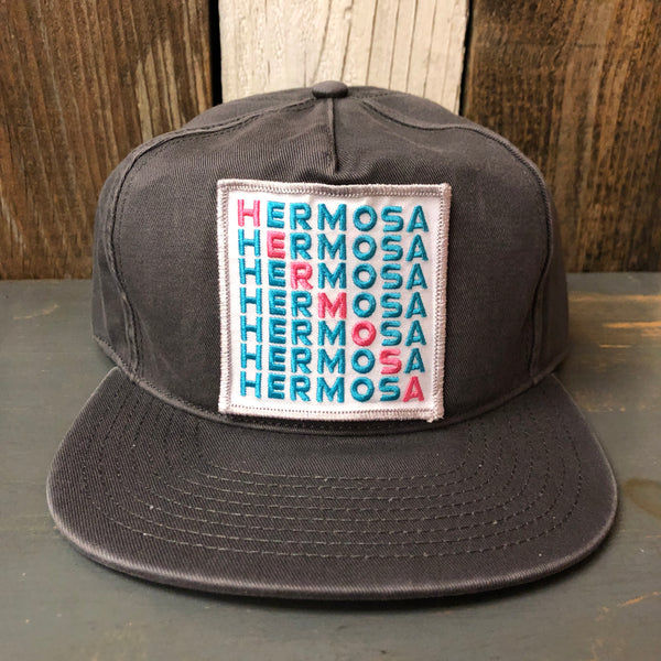 Hermosa Beach OCEAN DRIVE - 5 Panel Low Profile Style Dad Hat - Charcoal Grey