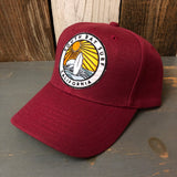 Hermosa Beach SOUTH BAY SURF (Multi Colored Patch) 6 Panel Mid Profile Baseball Cap - Maroon