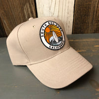Hermosa Beach SOUTH BAY SURF (Multi Colored Patch) 6 Panel Mid Profile Baseball Cap - Khaki