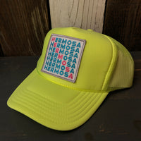 Hermosa Beach OCEAN DRIVE Trucker Hat - Neon Yellow