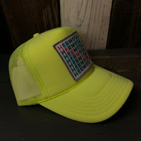 Hermosa Beach OCEAN DRIVE Trucker Hat - Neon Yellow