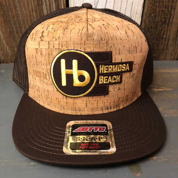 Hermosa Beach THE NEW STYLE Premium Cork Trucker Hat - Brown
