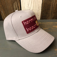 Hermosa Beach WELCOME SIGN 6 Panel Mid Profile Baseball Cap - Grey