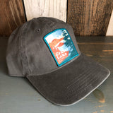 Crater Lake National Park 6 Panel Low Profile Style Dad Hat - Charcoal Gray