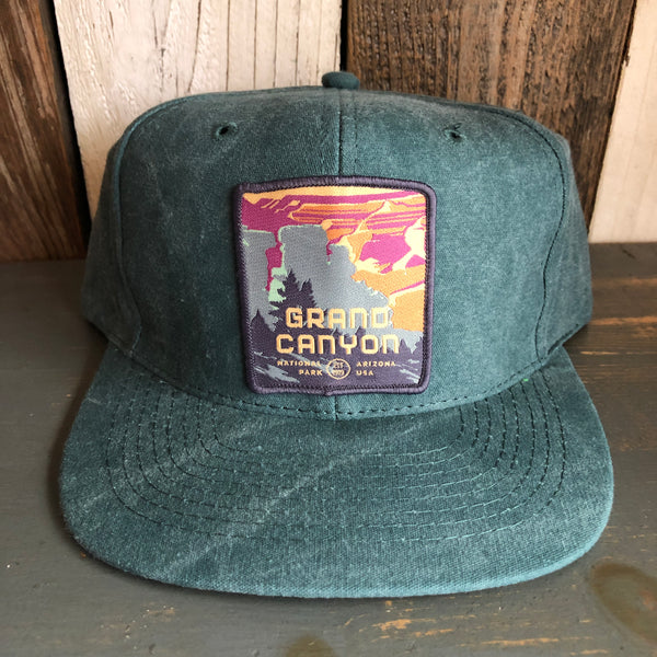 Grand Canyon National Park - 6 Panel Mid Profile Baseball Cap - Dark Green