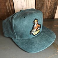 I THINK I LOVE YOU, SMOKEY BEAR - 6 Panel Mid Profile Baseball Cap - Dark Green
