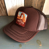 Utah's Arches National Park High Crown Trucker Hat - Brown