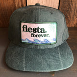 Hermosa Beach FIESTA HERMOSA 6 Panel Mid Profile Baseball Cap - Dark Green