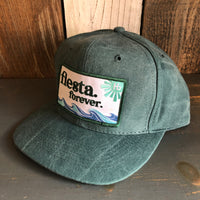 Hermosa Beach FIESTA HERMOSA 6 Panel Mid Profile Baseball Cap - Dark Green
