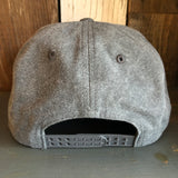 Hermosa Beach SURF HERMOSA :: OPEN DAILY 5 panel Stone Washed Canvas 2-Tone - Charcoal/White Braid