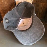 Hermosa Beach OCEAN DRIVE 5 panel Stone Washed Canvas 2-Tone - Charcoal/White Braid