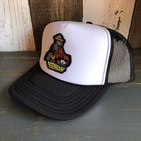 I THINK I LOVE YOU, SMOKEY BEAR Trucker Hat - Black/White/Black