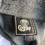 Hermosa Beach SURF HERMOSA :: OPEN DAILY 5 panel Stone Washed Canvas 2-Tone - Charcoal/White Braid