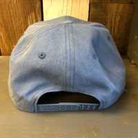 LIFE IS GREAT IN THE GOLDEN STATE - 5 panel Stone Washed Canvas - Sky/Sky Braid