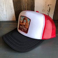 Utah's Arches National Park Trucker Hat - Red/White/Black