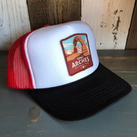 Utah's Arches National Park Trucker Hat - Red/White/Black