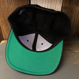 Hermosa Beach SUNBEAMS 6 Panel Wool Blend Flat Bill Hat - Black