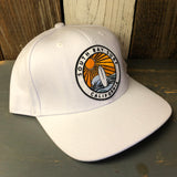 SOUTH BAY SURF (Multi Colored Patch) 6 Panel Wool Blend Flat Bill Hat - White