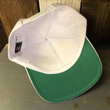 SOUTH BAY SURF (Multi Colored Patch) 6 Panel Wool Blend Flat Bill Hat - White