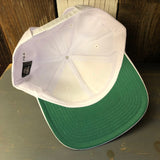 SOUTH BAY SURF (Navy Colored Patch) 6 Panel Wool Blend Flat Bill Hat - White