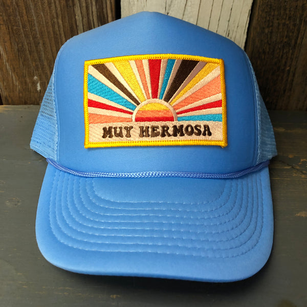 Hermosa Beach MUY HERMOSA High Crown Summer Foam Front/Mesh Back - Columbia Blue