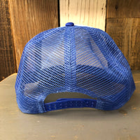 Hermosa Beach SHOREFRONT High Crown 5 Panel Trucker Cap, Foam/Mesh - Columbia Blue/Royal