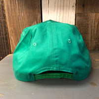 SOUTH BAY SURF (Multi Colored Patch) 5 Panel Twill, Snap Back Golf, Rope Cap - Kelly Green/Green Braid