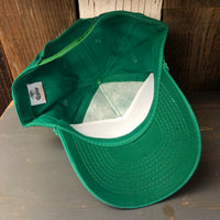 SOUTH BAY SURF (Multi Colored Patch) 5 Panel Twill, Snap Back Golf, Rope Cap - Kelly Green/Green Braid