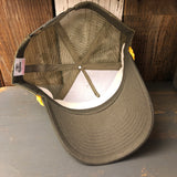 Hermosa Beach SURF HERMOSA :: OPEN DAILY 5 panel Mesh Trucker, Rope cap - Loden/Gold Braid