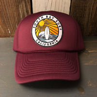 SOUTH BAY SURF (Multi Colored Patch) Winter All Foam Cap Hat - Maroon