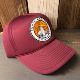 SOUTH BAY SURF (Multi Colored Patch) Winter All Foam Cap Hat - Maroon