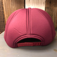 SOUTH BAY SURF (Multi Colored Patch) Winter All Foam Cap Hat - Maroon