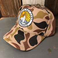 SOUTH BAY SURF (Multi Colored Patch) Camo Winter All Foam Cap Hat - Sand Camo Full